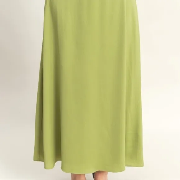 Green Two-Piece Maxi Skirt and Top Set