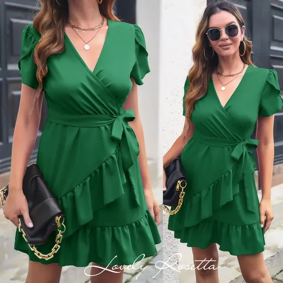 Green Wrap Dress