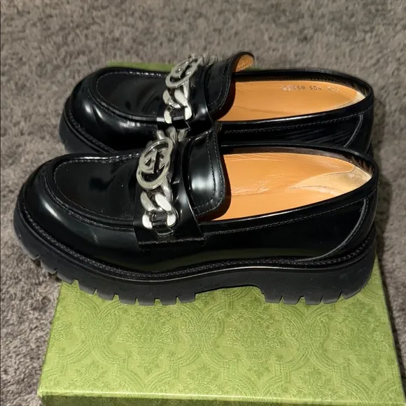 Gucci Green Women’s leather loafers