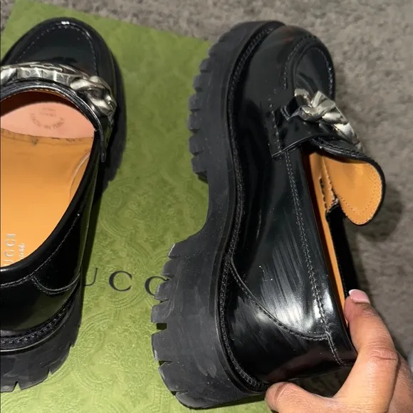 Gucci Green Women’s leather loafers