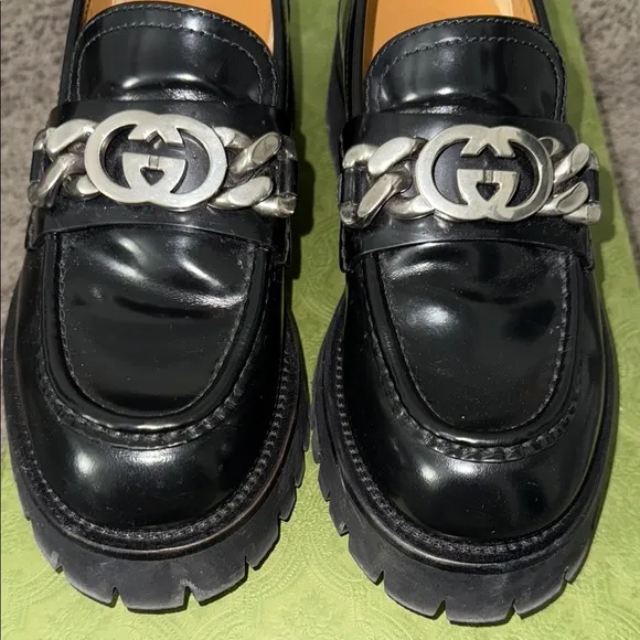 Gucci Green Women’s leather loafers