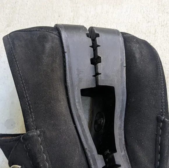 Gucci Horsebit Loafers Black Suede Men 10 Rubber