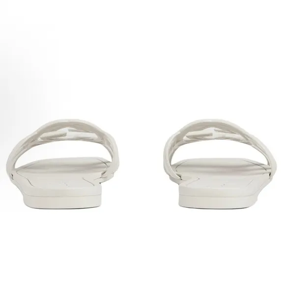 Gucci White Iconic GG Slide Sandals
