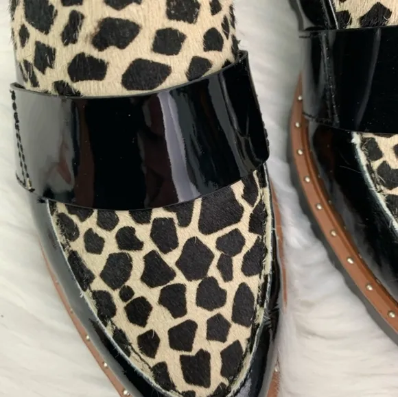 Halogen Animal Print Calf Hair “Emily” Loafer