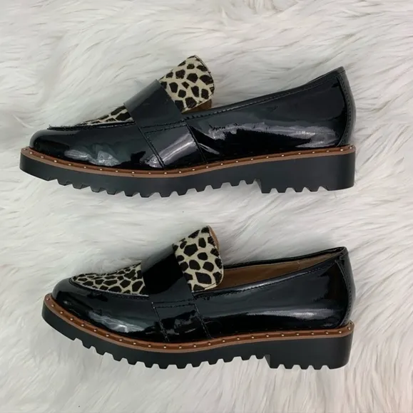 Halogen Animal Print Calf Hair “Emily” Loafer