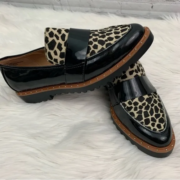 Halogen Animal Print Calf Hair “Emily” Loafer