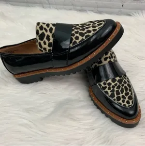 Halogen Animal Print Calf Hair “Emily” Loafer