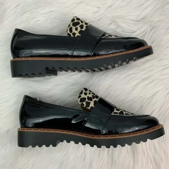 Halogen Animal Print Calf Hair “Emily” Loafer