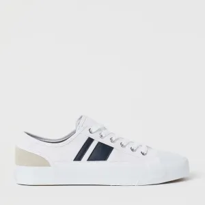 H&amp;M White and Black Sneakers with Minimalist Design