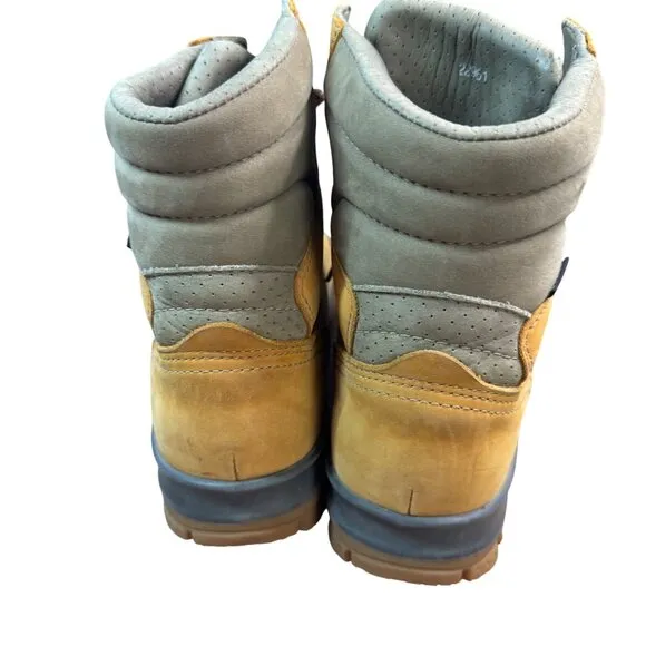 Hanwag Men's Leather Hiking Boots Size 9.5 US Michelin Sole Padded Collar.