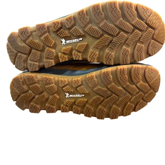 Hanwag Men's Leather Hiking Boots Size 9.5 US Michelin Sole Padded Collar.