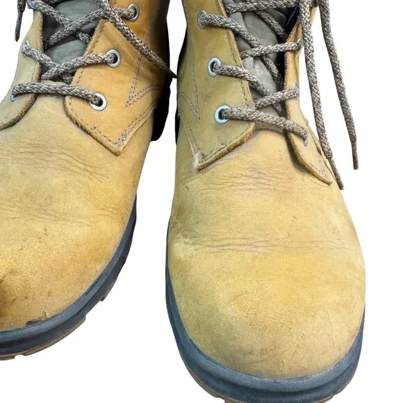 Hanwag Men's Leather Hiking Boots Size 9.5 US Michelin Sole Padded Collar.