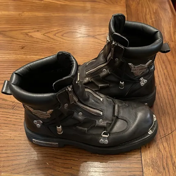 Harley Davidson Brake light motorcycle boots, round toe, size 10 1/2