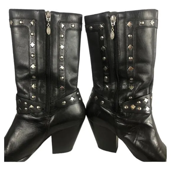 Harley-Davidson ladies strut leather Boots 12&quot; height size 8.5