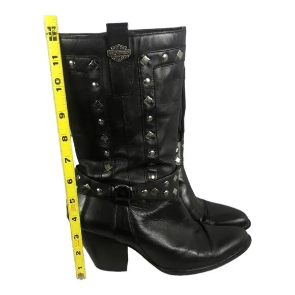 Harley-Davidson ladies strut leather Boots 12&quot; height size 8.5