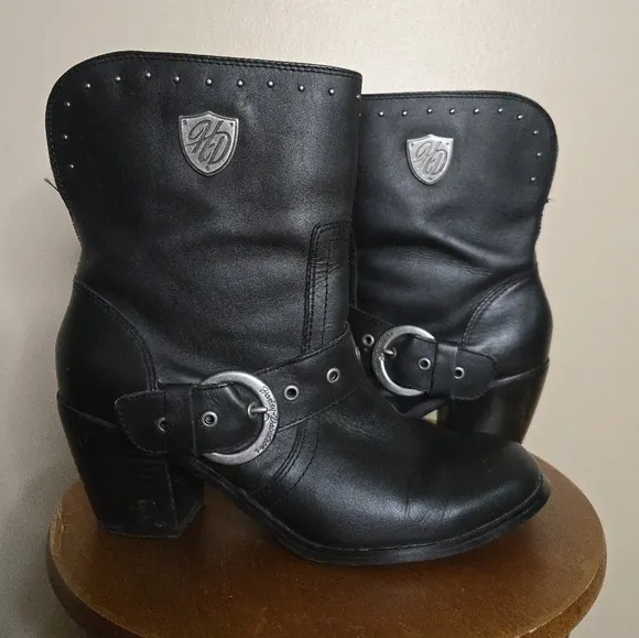Harley Davidson Women's Cheryl 6-Inch Black Motorcycle Boots