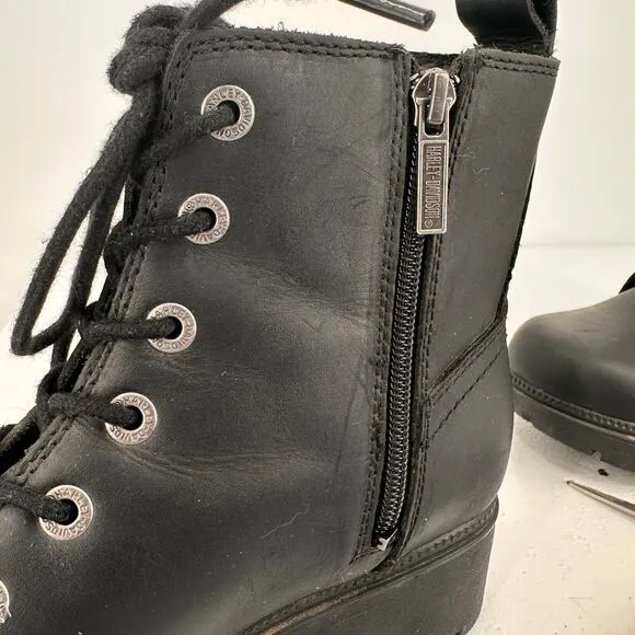 Harley-Davidson Women's Cynwood 5-Inch Black Riding Boots Size 8
