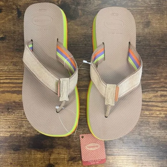 Havaianas Men's Urban Fusion II Sandal - Rose Gold-Size 9/10 NWT