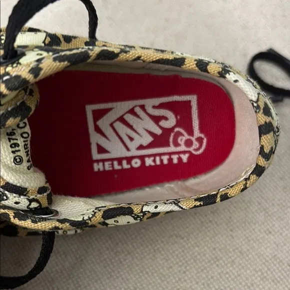 Hello kitty, leopard print, vans sneakers