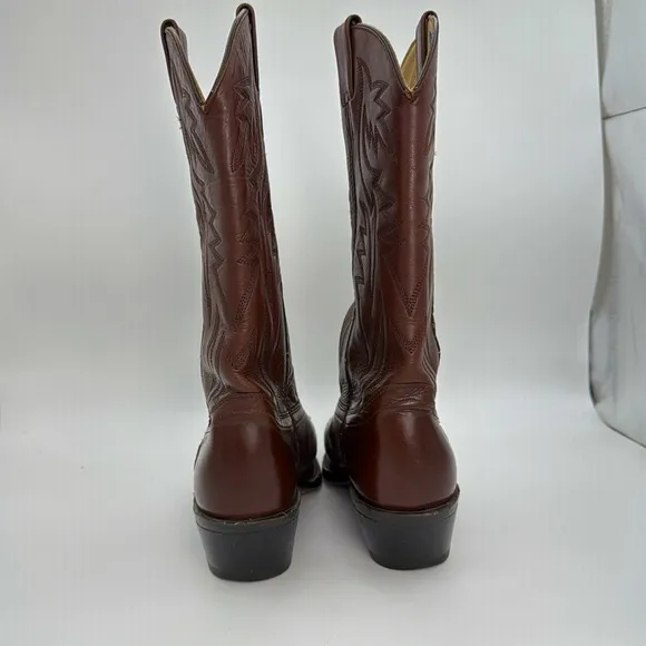 HERITAGE WEST - Vintage Cowboy Brown leather Rodeo western boots USA size‎ 8D
