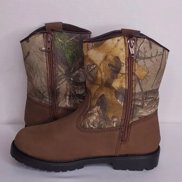 'HERTER'S' LEATHER CAMO YOUTH HUNTING BOOTS