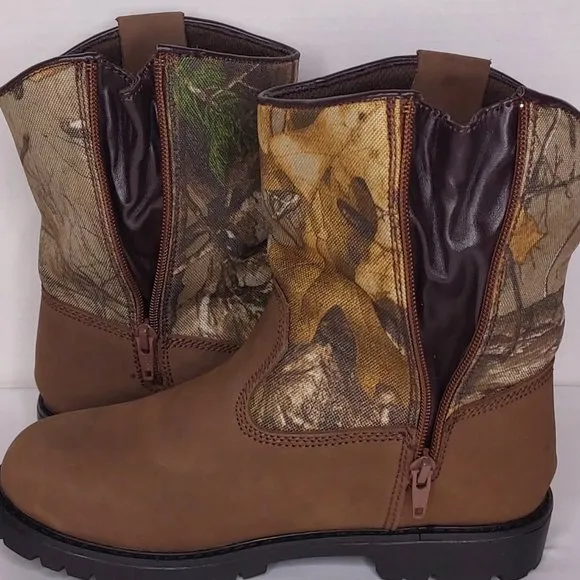 'HERTER'S' LEATHER CAMO YOUTH HUNTING BOOTS
