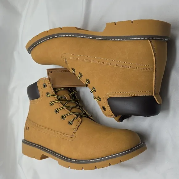 HI-TEC REZNOR 6 IN SOFT TOE DURABLE GRIP TAN BLACK WORK BOOTS NEW IN BOX MENS 12