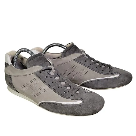 Hogan Olympia Grey Suede Sneakers Mens Size 9