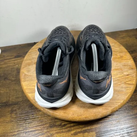 Hoka Clifton 9 Black White Shoes Sneakers Women's Size 9 B 1127896‎ BCPPR