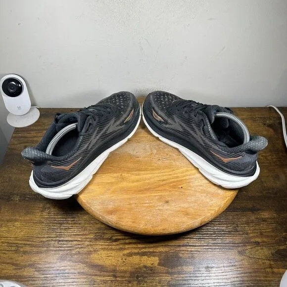 Hoka Clifton 9 Black White Shoes Sneakers Women's Size 9 B 1127896‎ BCPPR