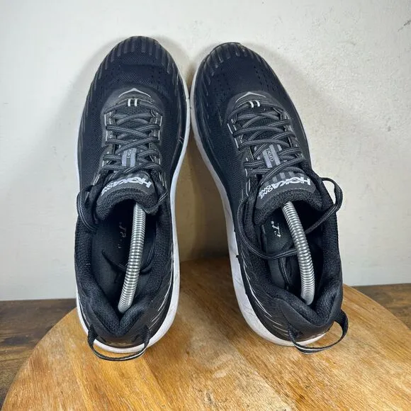Hoka One One Clifton 5 Black White Men's Size 10.5 Shoes Sneakers 1093755 BWHT‎