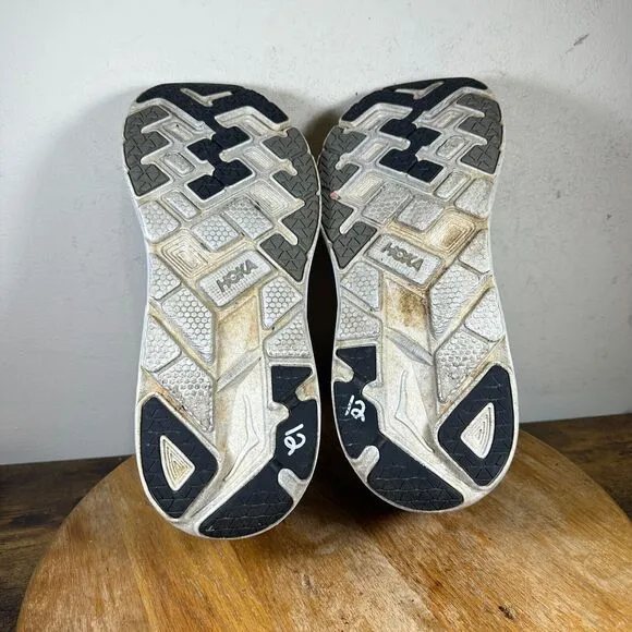 Hoka One One Clifton 5 Black White Men's Size 10.5 Shoes Sneakers 1093755 BWHT‎