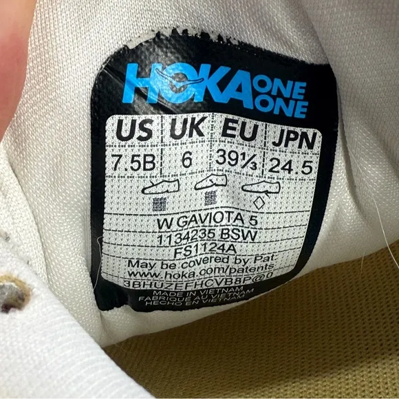 Hoka One One Womens Shoes Size 7.5 Gaviota 5 White Athletic Running Sneakers