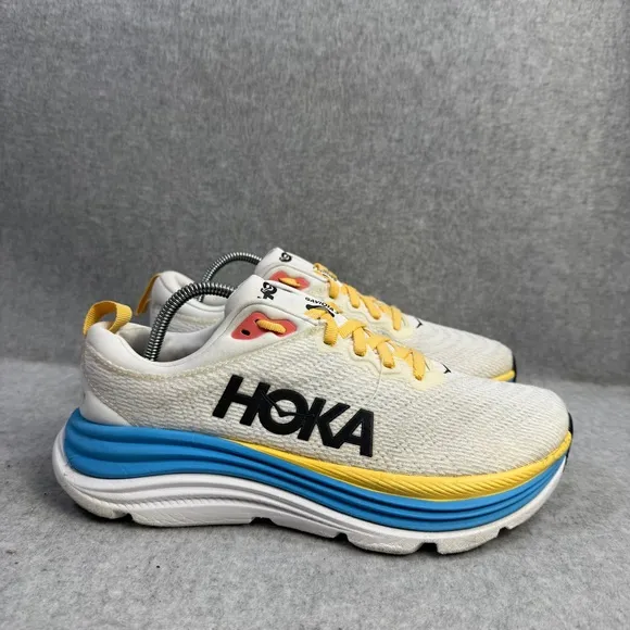 Hoka One One Womens Shoes Size 7.5 Gaviota 5 White Athletic Running Sneakers