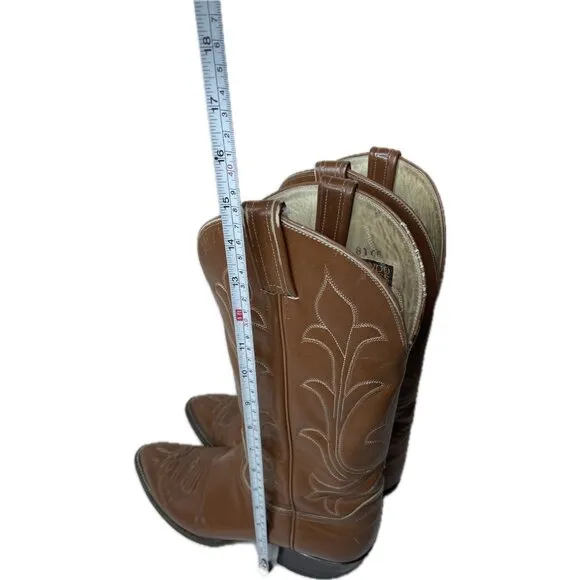 HONDO BROWN WESTERN Men’s BOOTS Genuine Leather 9D
