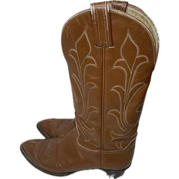 HONDO BROWN WESTERN Men’s BOOTS Genuine Leather 9D