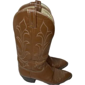 HONDO BROWN WESTERN Men’s BOOTS Genuine Leather 9D