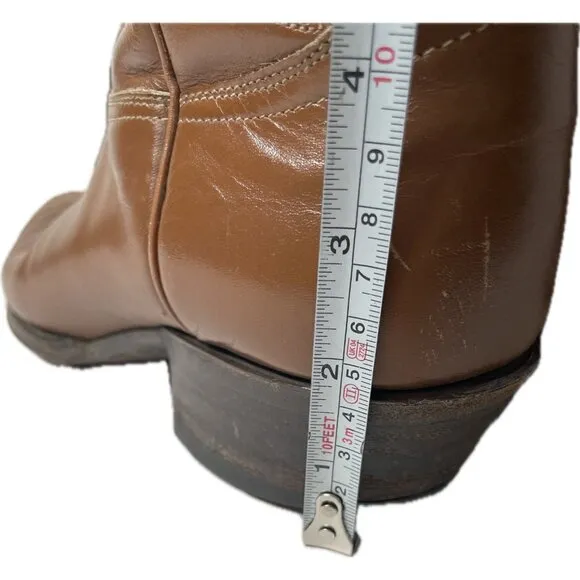 HONDO BROWN WESTERN Men’s BOOTS Genuine Leather 9D