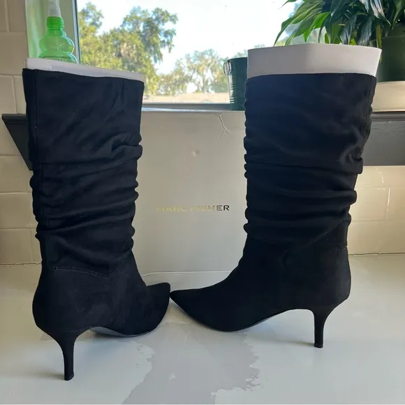 ♥️⚜️HOST PICK ♥️⚜️Marc Fisher Manya Faux Suede Pull On Slouch Mid Calf Boots