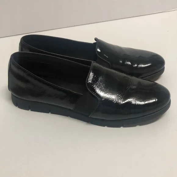 Hotter black patent leather loafers!!