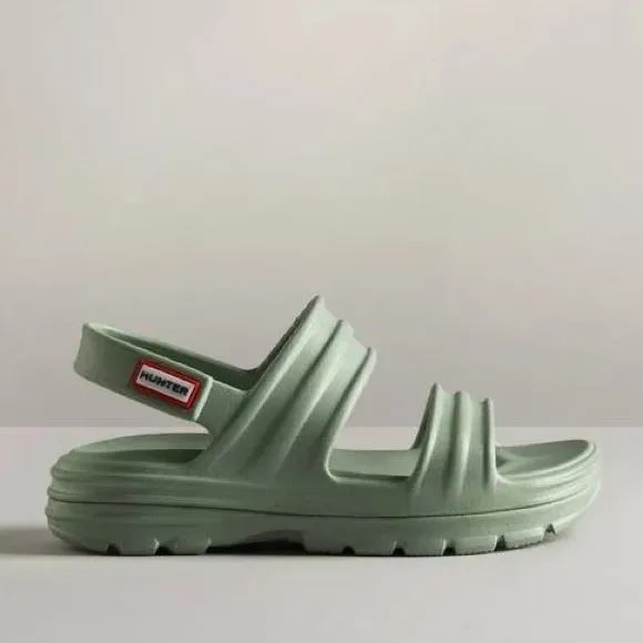 HUNTER Bloom Algae Foam Sandals in Sweet Gale Green, Size 11 New in Box