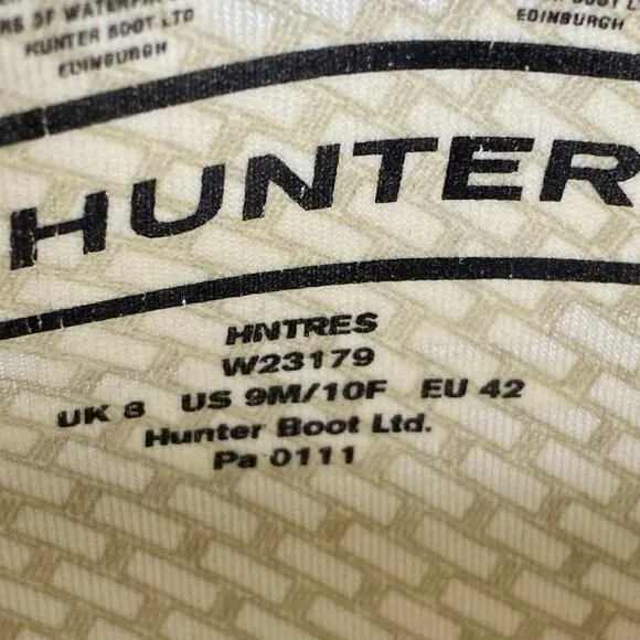 Hunter Unisex Huntress Black Waterproof Rain Boots Size M 9 W 10