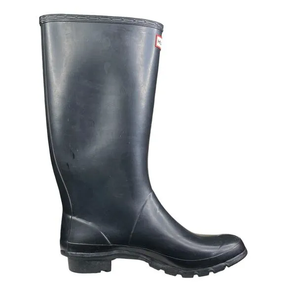 Hunter Unisex Huntress Black Waterproof Rain Boots Size M 9 W 10