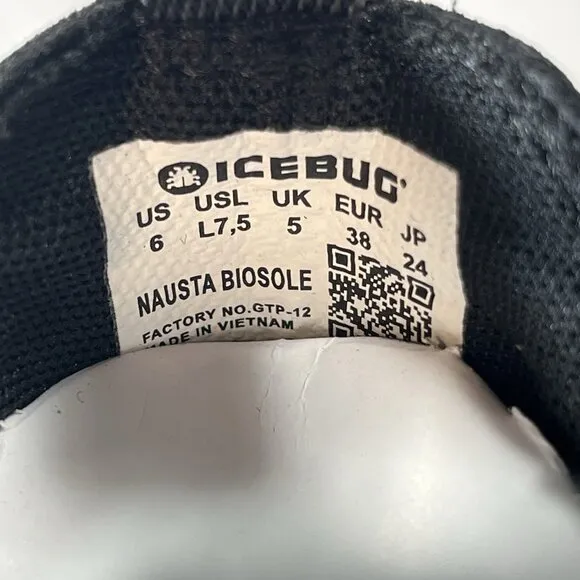Icebug Womens Nausta Biosole Firm Grip Black Leather Chelsea Boots size 7.5