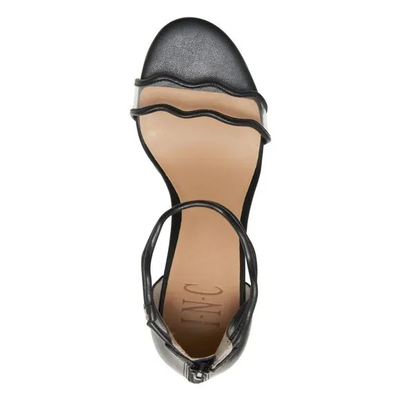 INC Womens Black Transparent Straps Elastic Goring Hadwin4 Sandals 11 M