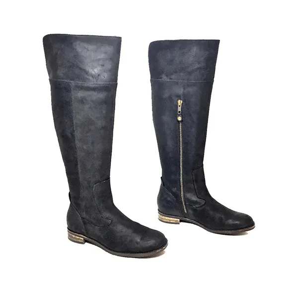 🌹Indigo by Clarks Black Matte Leather Riding Boots🌹