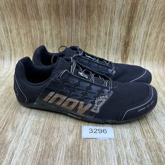Inov-8 Bare-XF 210 Men's Size 9.5 Black Barefoot Sneakers Shoes Athletic Minimal