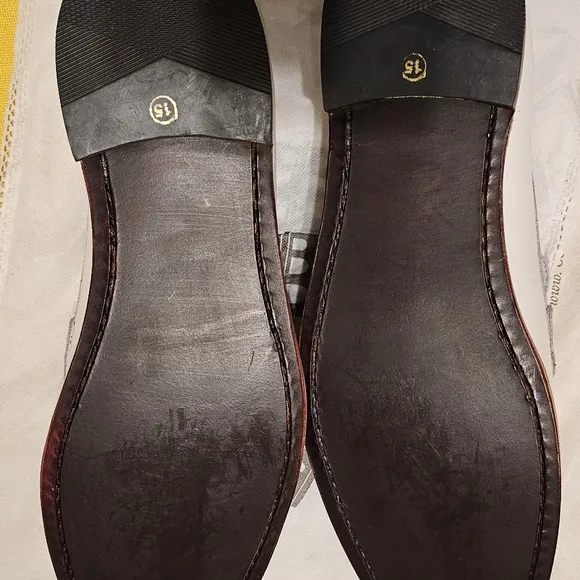 Italian Handmade White Leather Loafers with Red and Green Accent. New. Size 15.