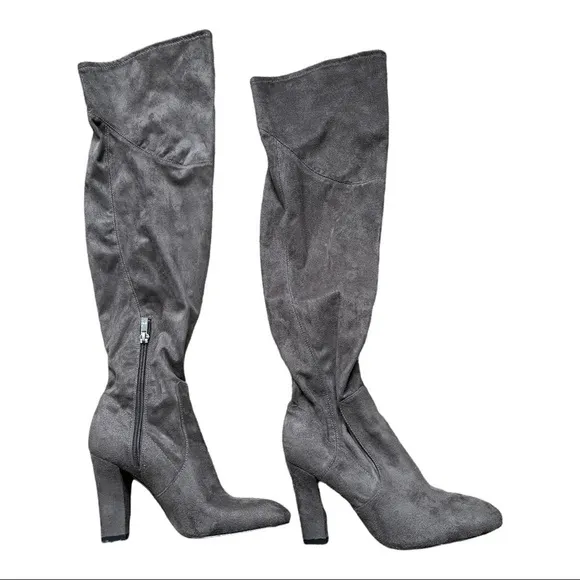 Ivanka Trump Gray Over the Knee Boots