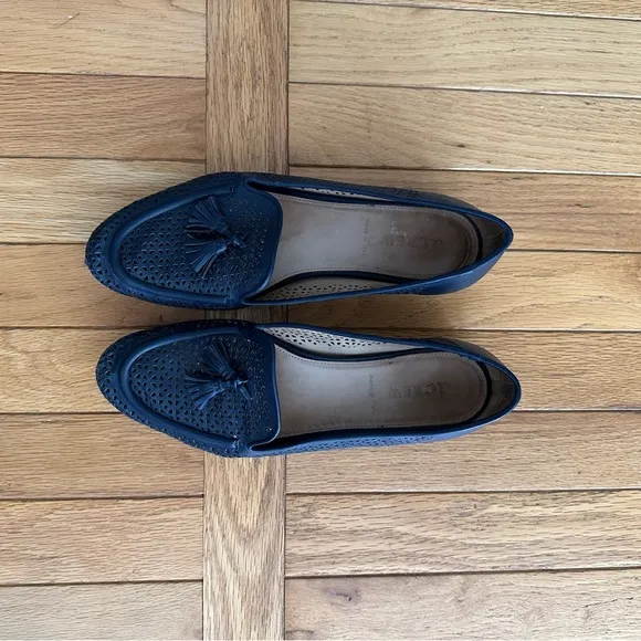 J. Crew Biella Tassel Loafers, navy, size 7.5
